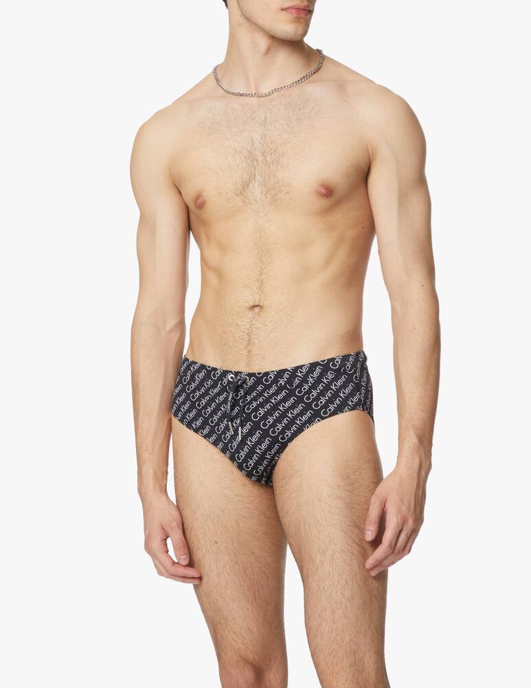rinascente Calvin Klein Swim brief-print core logo - black
