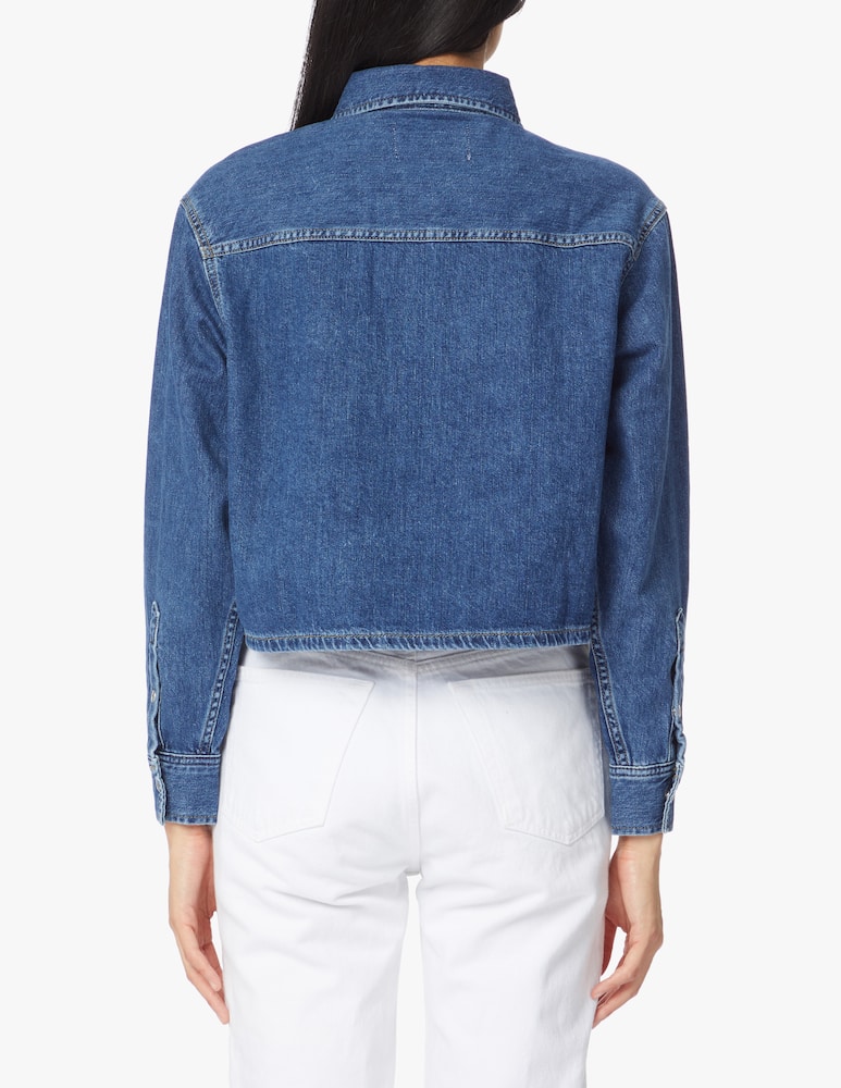rinascente Calvin Klein Jeans Cropped denim shirt - blue