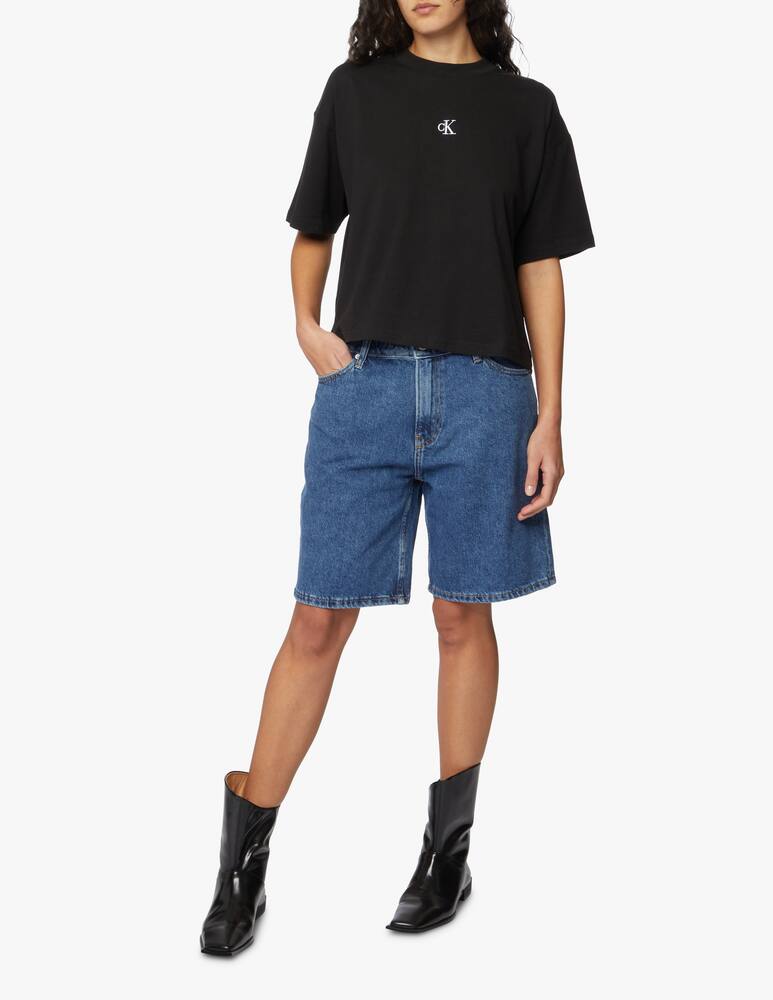 Calvin Klein Jeans Pantaloncino straight 90s - blu - immagine 2 Calvin Klein Jeans Pantaloncino straight 90s - blu - immagine 2