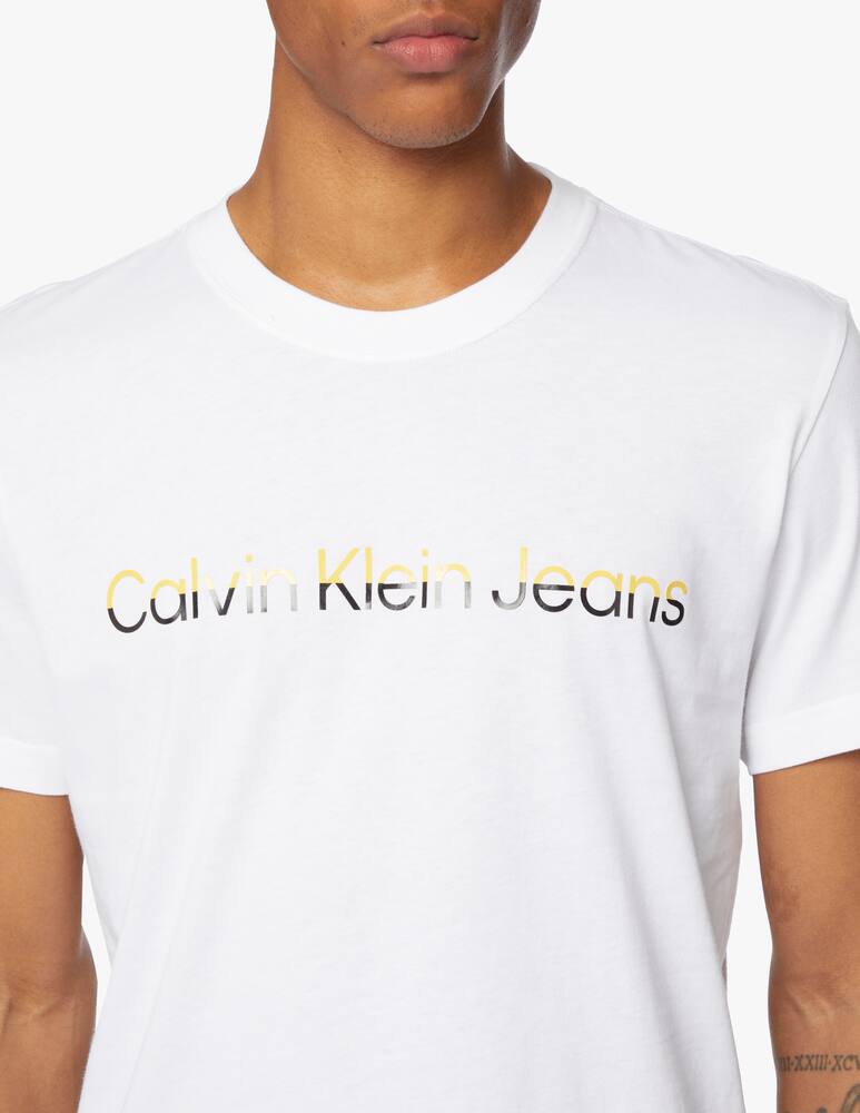 rinascente Calvin Klein Jeans Maglietta maniche corte mixed bicolor - bianco