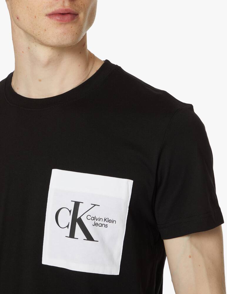 rinascente Calvin Klein Jeans T-shirt pocket dynamic contrast - black