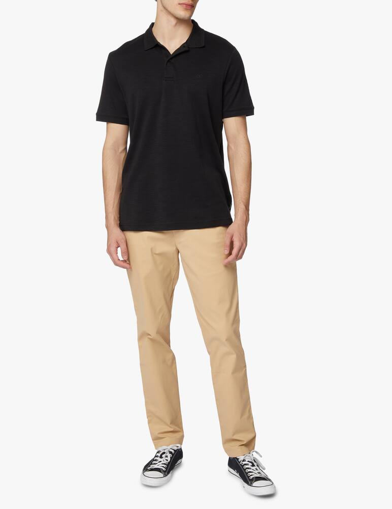 rinascente Calvin Klein Polo in cotone supima collo jacquard - nero