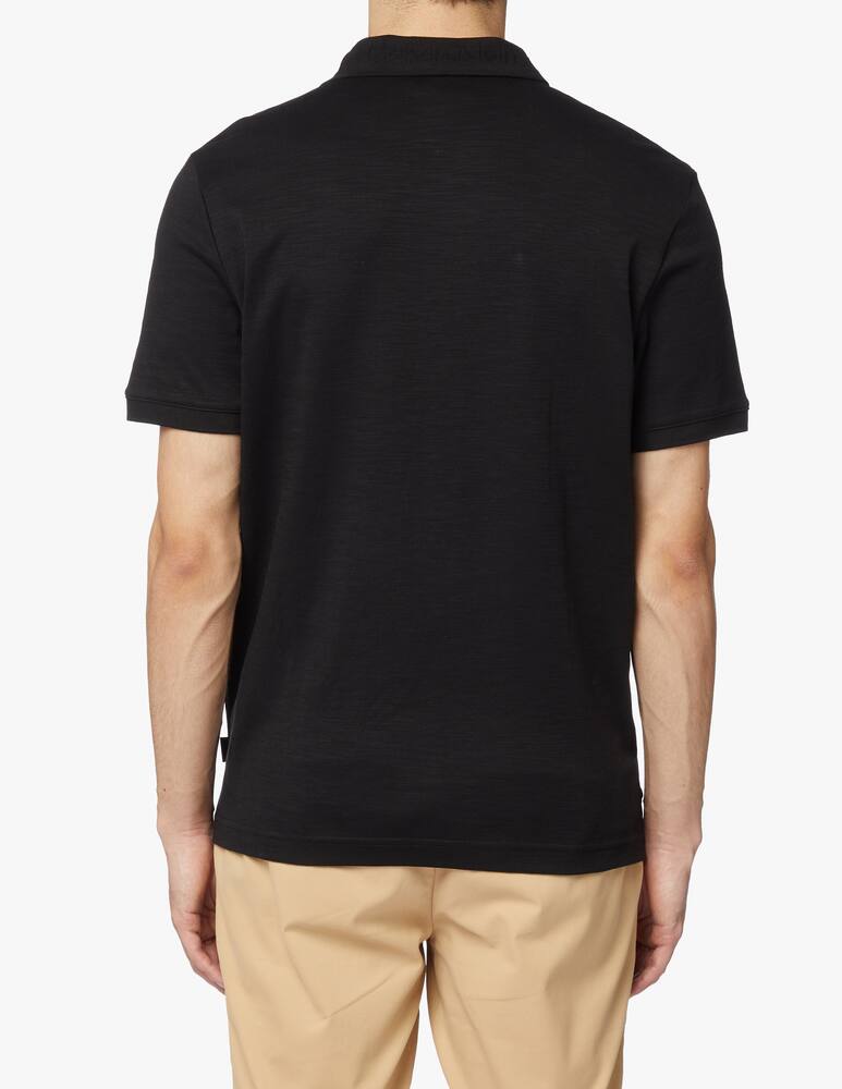 rinascente Calvin Klein Polo in cotone supima collo jacquard - nero