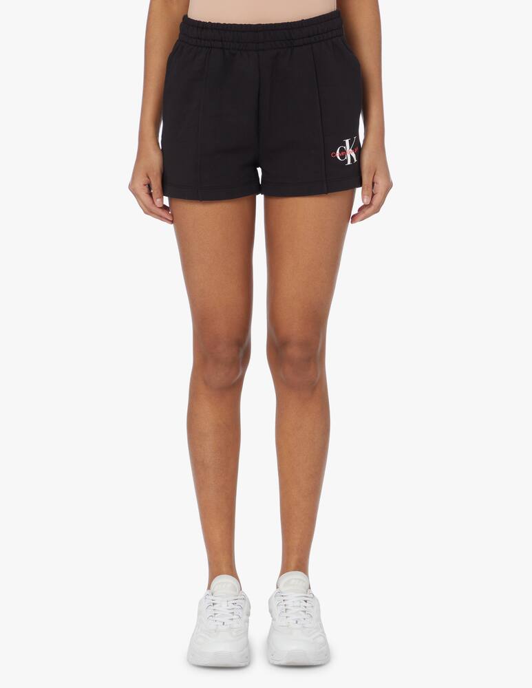rinascente Calvin Klein Jeans Pantaloncino tuta con logo monogramma - nero