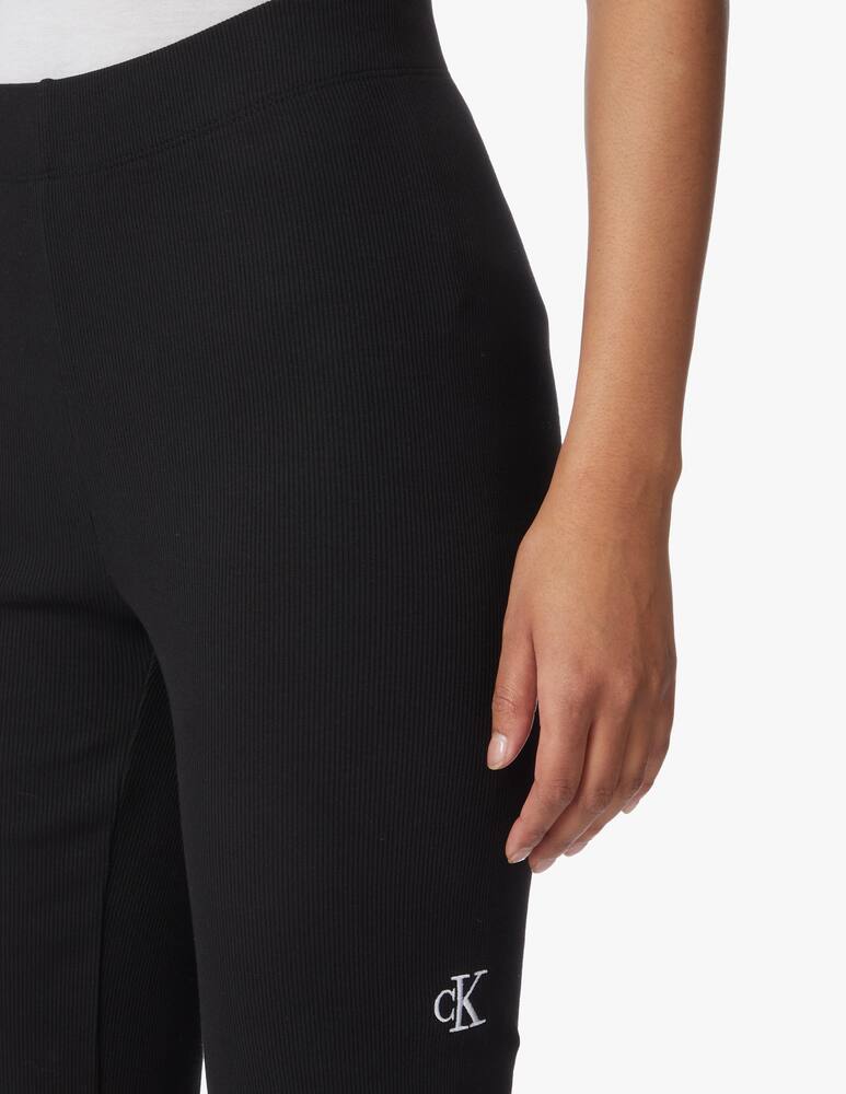 rinascente Calvin Klein Jeans Pantaloni a gamba dritta e coste in misto cotone - nero