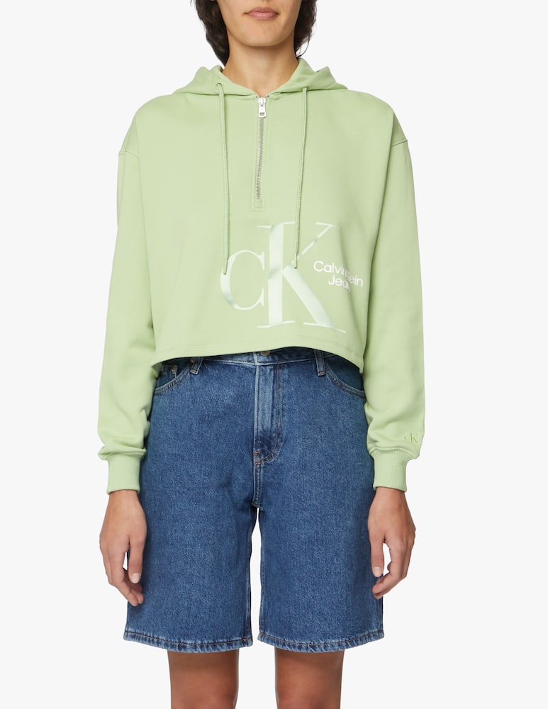 Calvin Klein Jeans Felpa meta zip Dynamic - verde - immagine 1 Calvin Klein Jeans Felpa meta zip Dynamic - verde - immagine 1