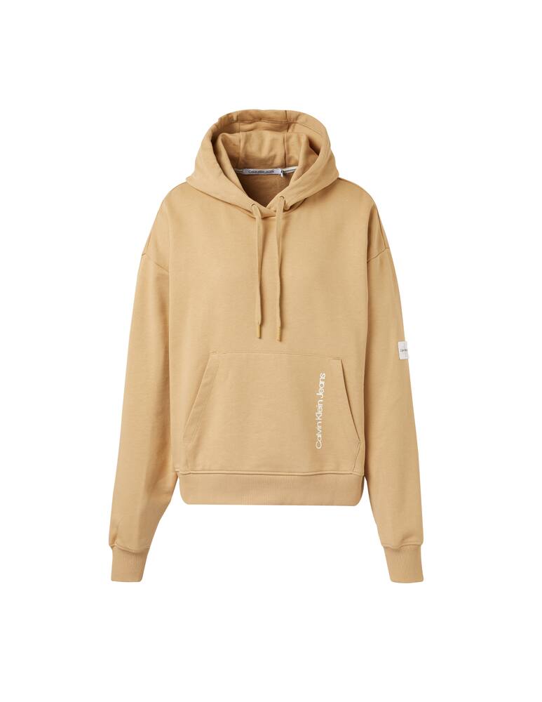 rinascente Calvin Klein Jeans Felpa con cappuccio logo sbiadito sul retro - beige