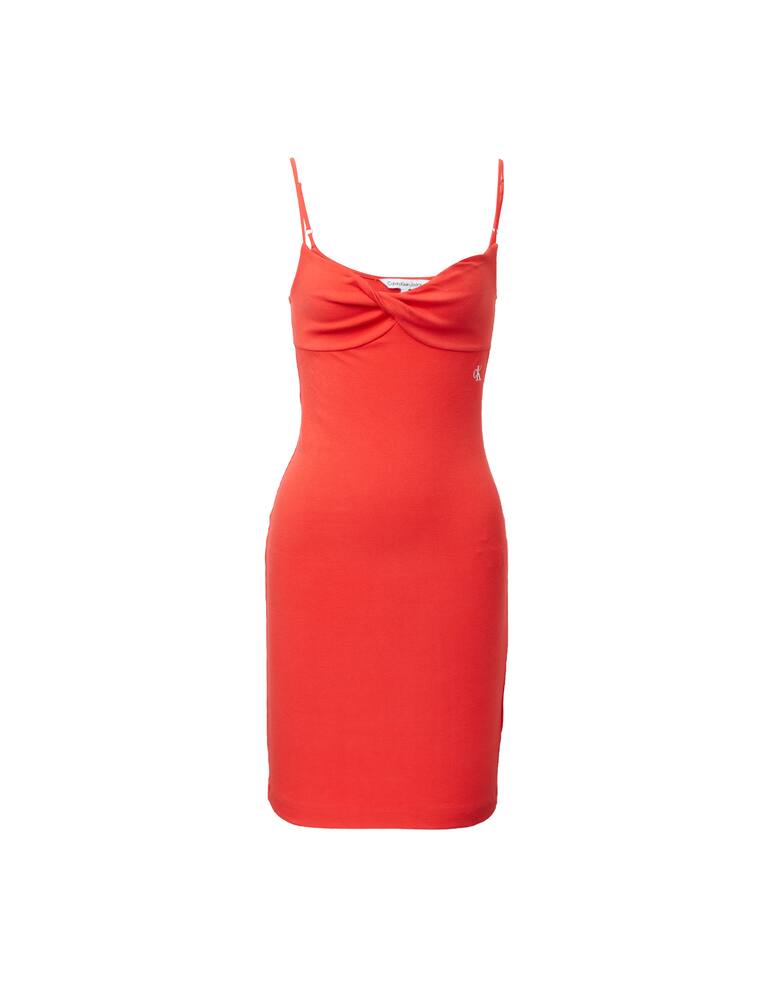 rinascente Calvin Klein Jeans Strappy twisted rib dress - orange