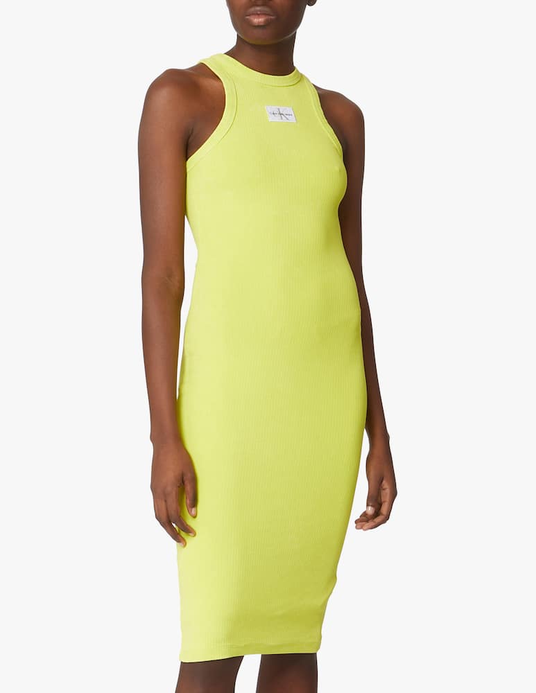 rinascente Calvin Klein Jeans Acid wash rib denim tank - yellow