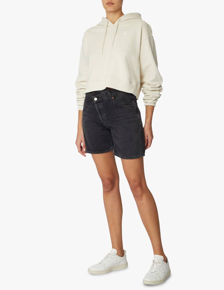 rinascente Calvin Klein Jeans Felpa con cappuccio monogramma bicolore - bianco