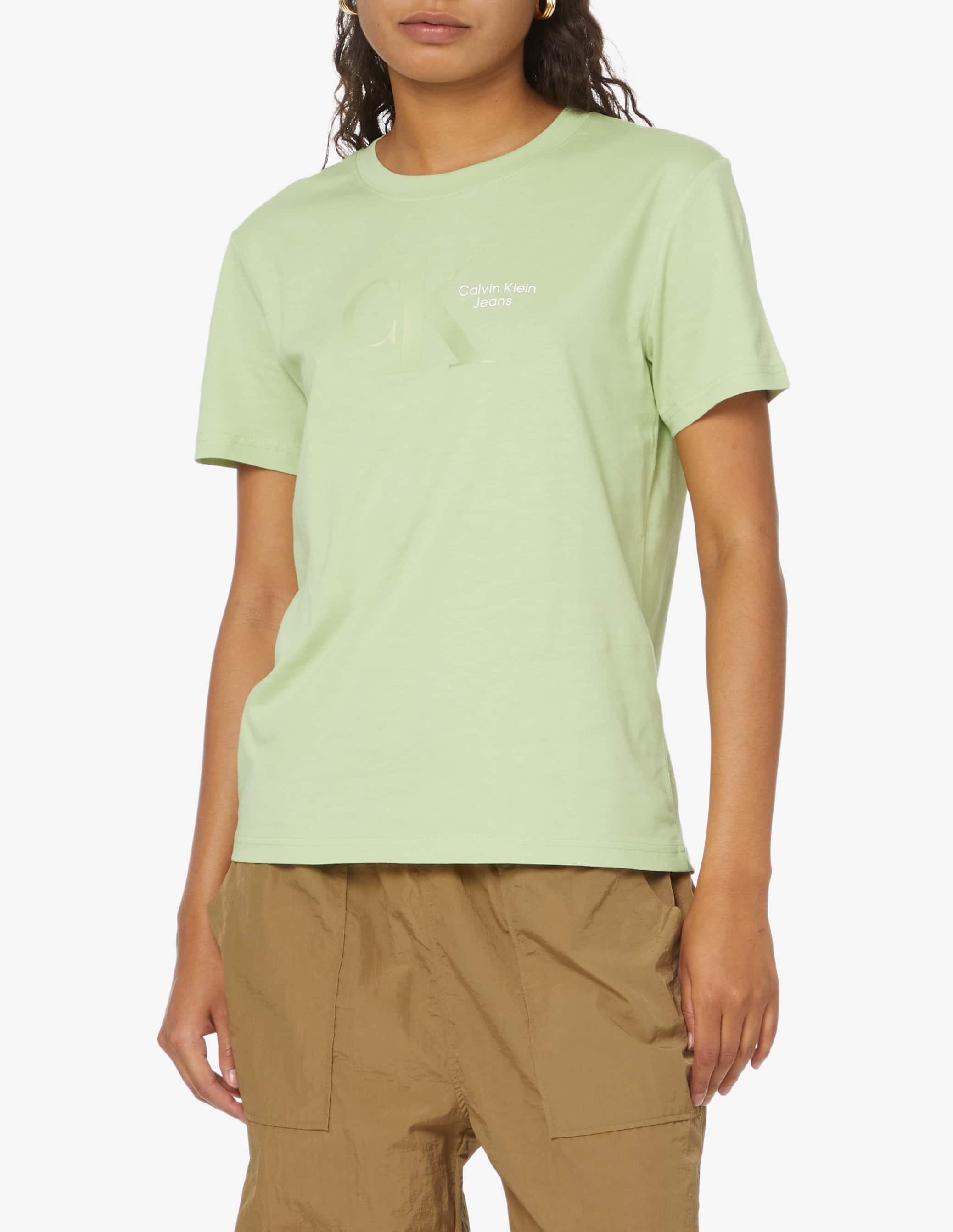 Calvin Klein Jeans T-shirt manica corta con logo uomo bianco main image 1