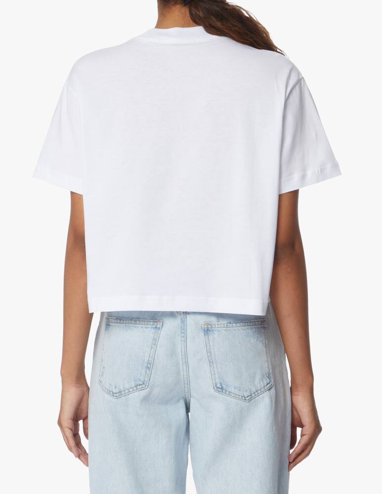 rinascente Calvin Klein Jeans Silver embroidery logo t-shirt - white