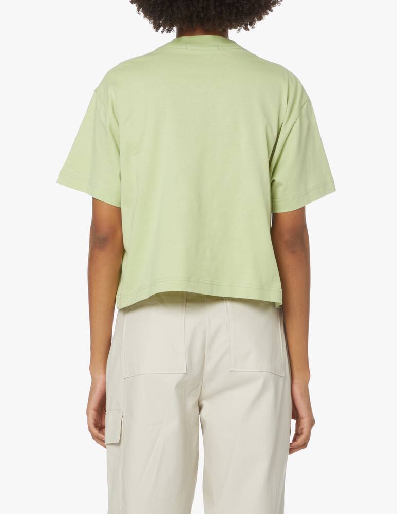 rinascente Calvin Klein Jeans Silver embroidery logo t-shirt - green