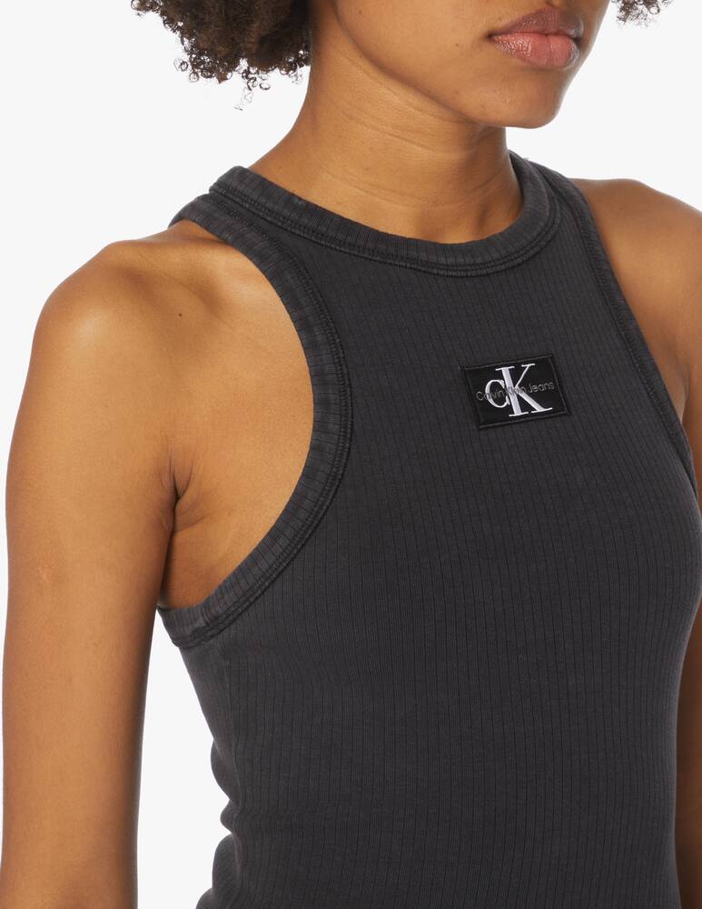 rinascente Calvin Klein Jeans Acid wash rib tank top - black