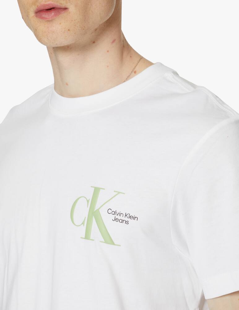 rinascente Calvin Klein Jeans Maglietta maniche corte dynamic macrologo back - bianco