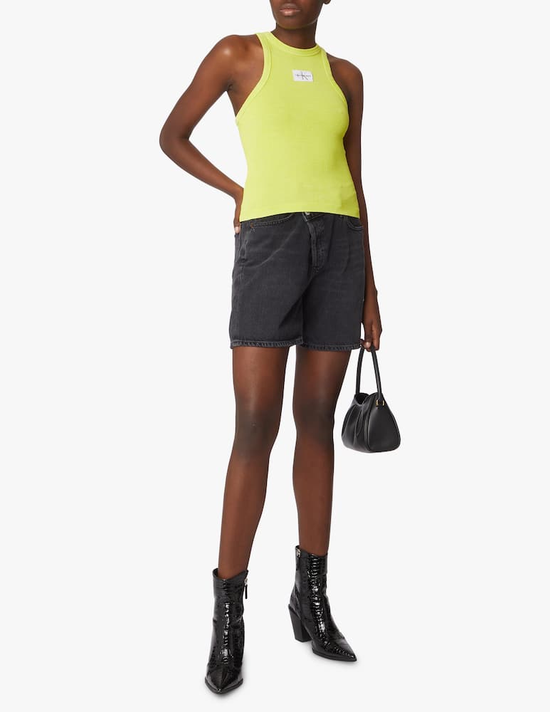 rinascente Calvin Klein Jeans Canotta a costine lavaggio acido - giallo