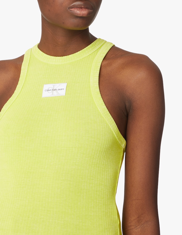 rinascente Calvin Klein Jeans Canotta a costine lavaggio acido - giallo