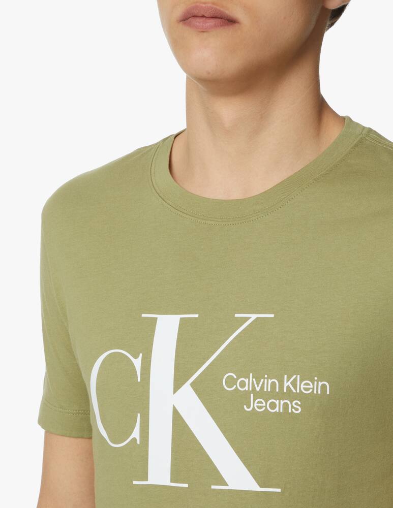 rinascente Calvin Klein Jeans T-shirt dynamic monogram - green