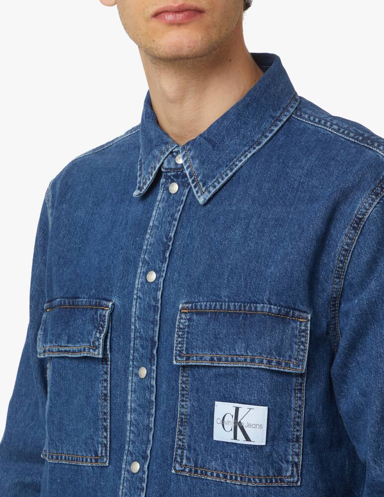 rinascente Calvin Klein Jeans Camicia manica lunga denim tasche - blu