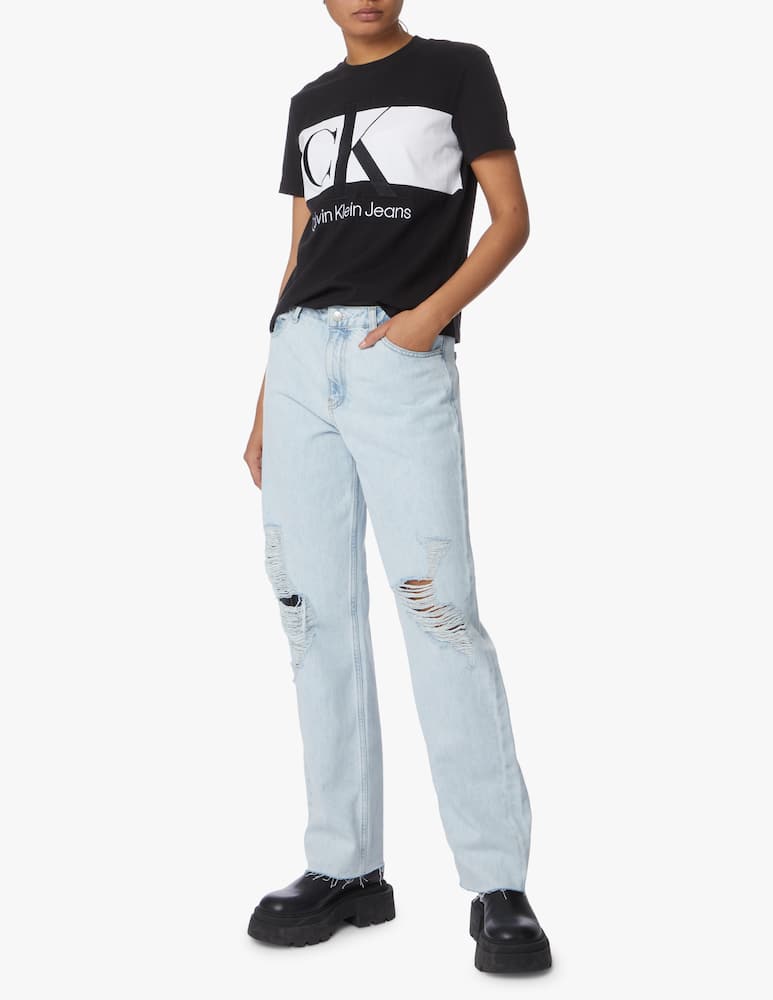 Calvin Klein Jeans Jeans straight 90s - azzurro - immagine 2 Calvin Klein Jeans Jeans straight 90s - azzurro - immagine 2