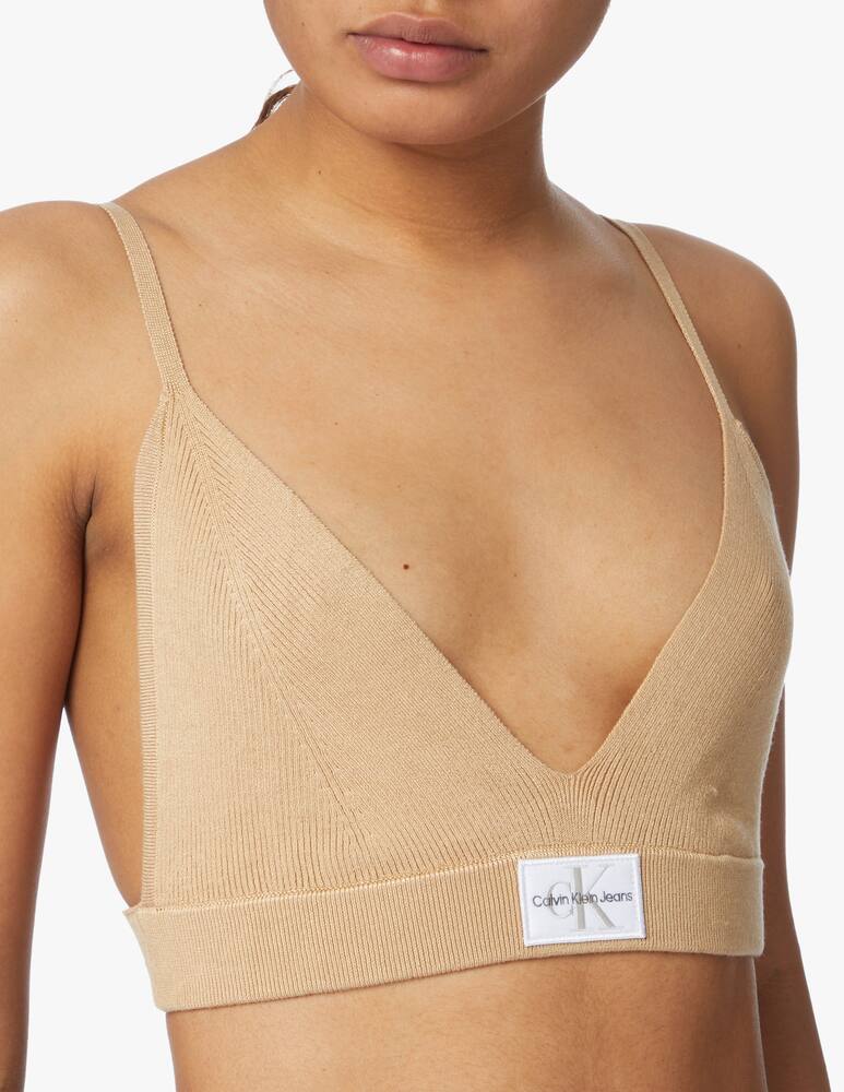 rinascente Calvin Klein Jeans Bralette a coste - beige