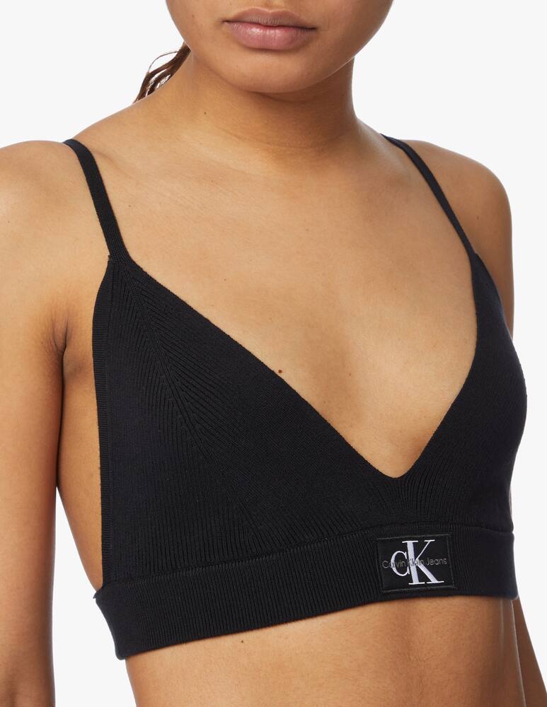 rinascente Calvin Klein Jeans Bralette a coste - nero