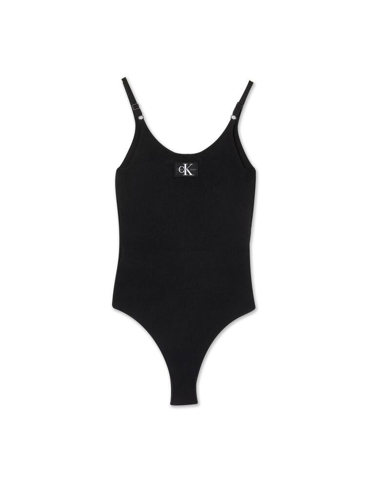 rinascente Calvin Klein Jeans Body a coste in cotone - nero