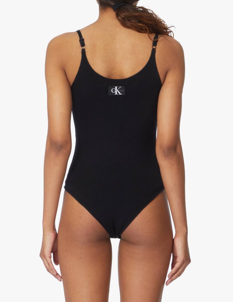 rinascente Calvin Klein Jeans Body a coste in cotone - nero