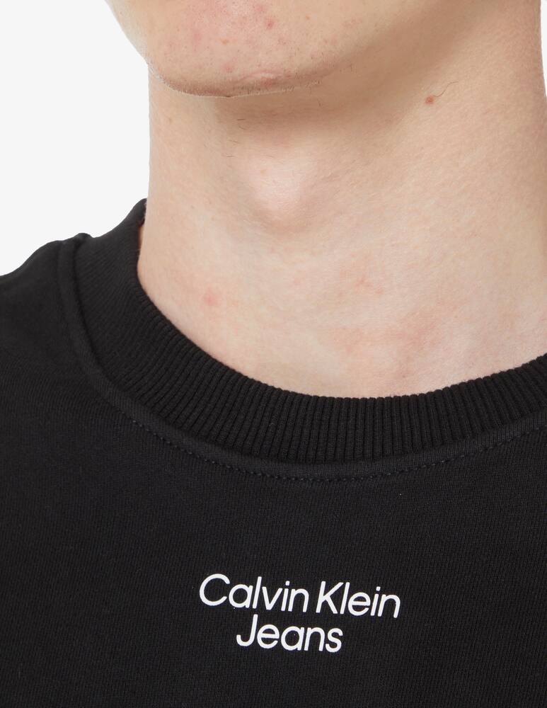 rinascente Calvin Klein Jeans Felpa girocollo con logo - Nero