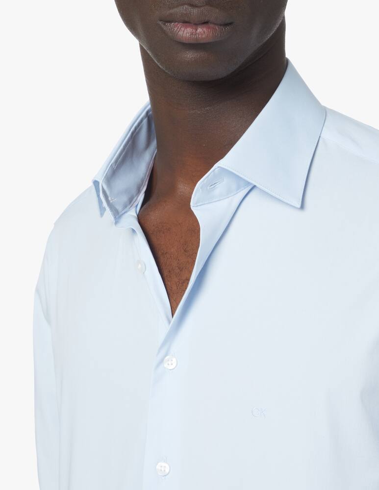 rinascente Calvin Klein Fitted poplin cannes shirt - Blue