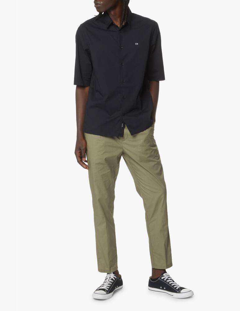 rinascente Calvin Klein Camicia manica corta stretch popeline - nero