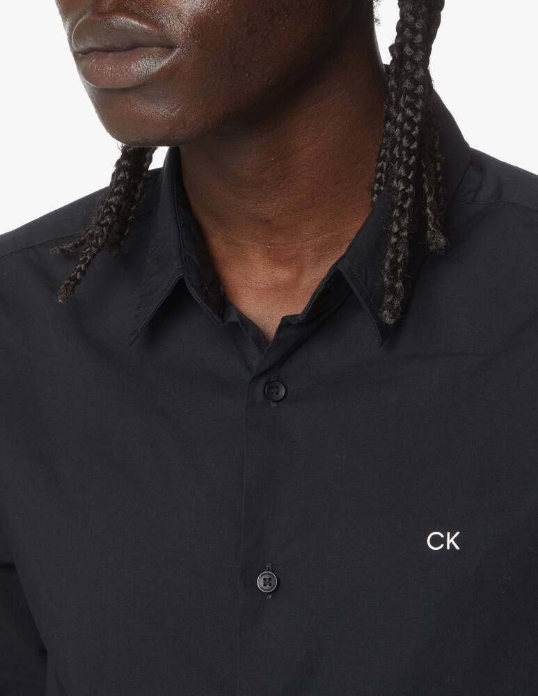 rinascente Calvin Klein Camicia manica corta stretch popeline - nero
