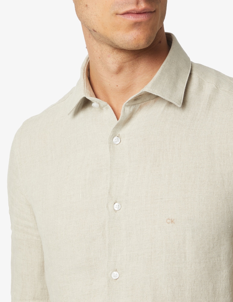 rinascente Calvin Klein Camicia slim in lino - beige