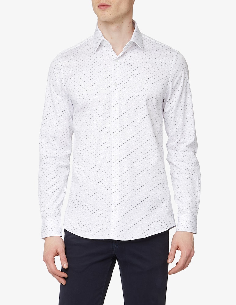 Calvin Klein Micro pois poplin slim fit shirt - multi - picture 1 Calvin Klein Micro pois poplin slim fit shirt - multi - picture 1