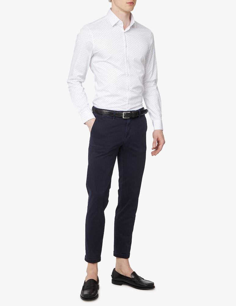 rinascente Calvin Klein Micro pois poplin slim fit shirt - multi