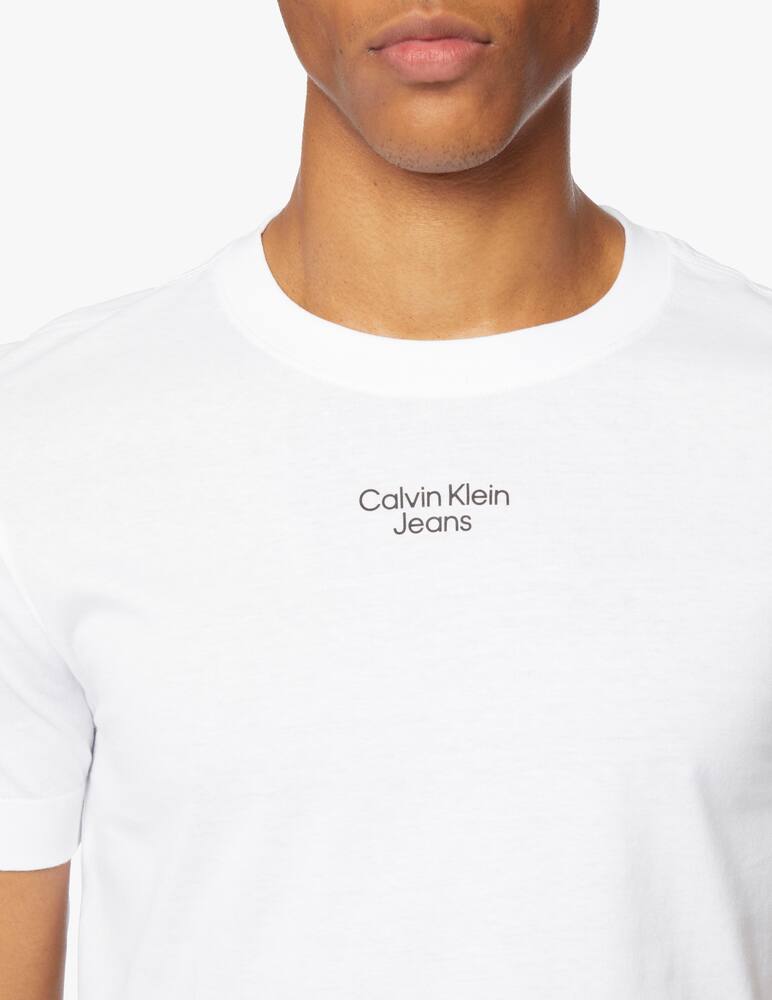 rinascente Calvin Klein Jeans T-shirt stacked logo print