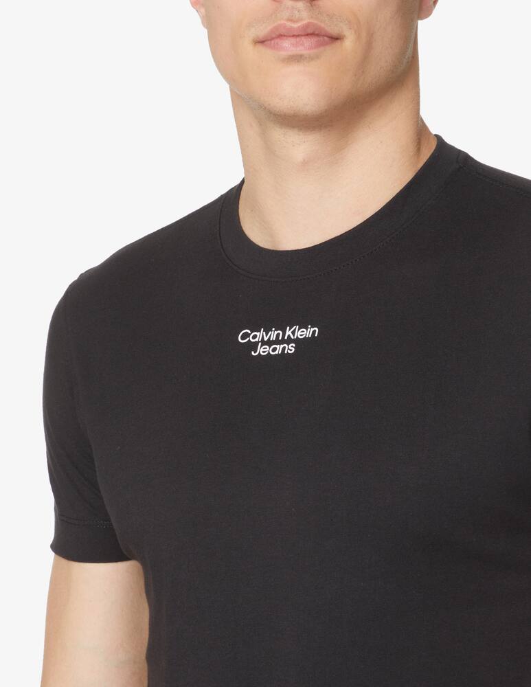 Calvin Klein Jeans Maglietta maniche corte stacked logo print - immagine 1 Calvin Klein Jeans Maglietta maniche corte stacked logo print - immagine 1