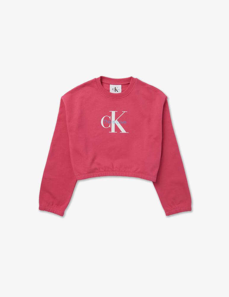 rinascente Calvin Klein Felpa crop in cotone boxy - Rosso
