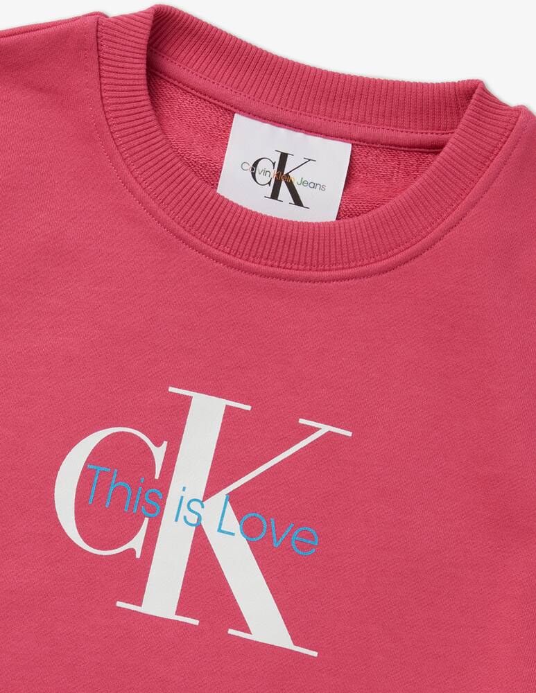 rinascente Calvin Klein Felpa crop in cotone boxy - Rosso