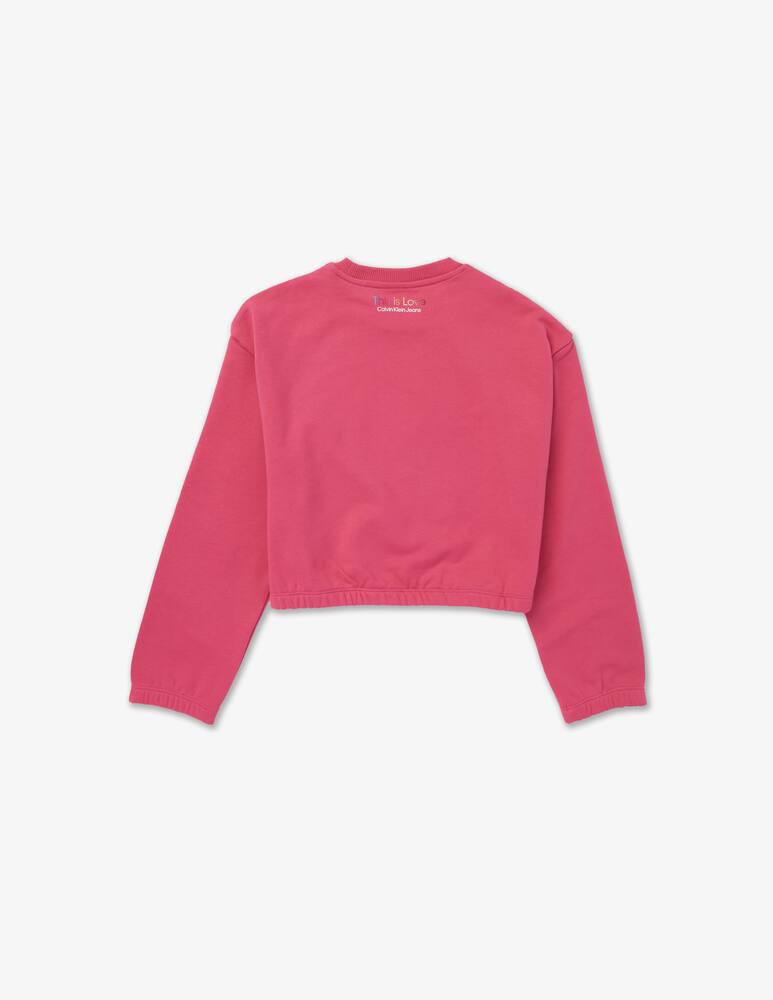 rinascente Calvin Klein Felpa crop in cotone boxy - Rosso