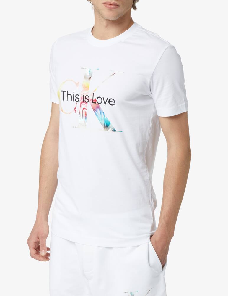 rinascente Calvin Klein Jeans Monogram slim t-shirt - Bianco