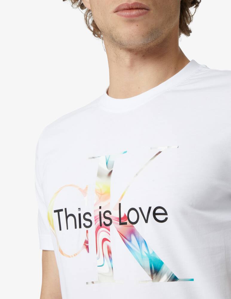 rinascente Calvin Klein Jeans Monogram slim t-shirt - Bianco