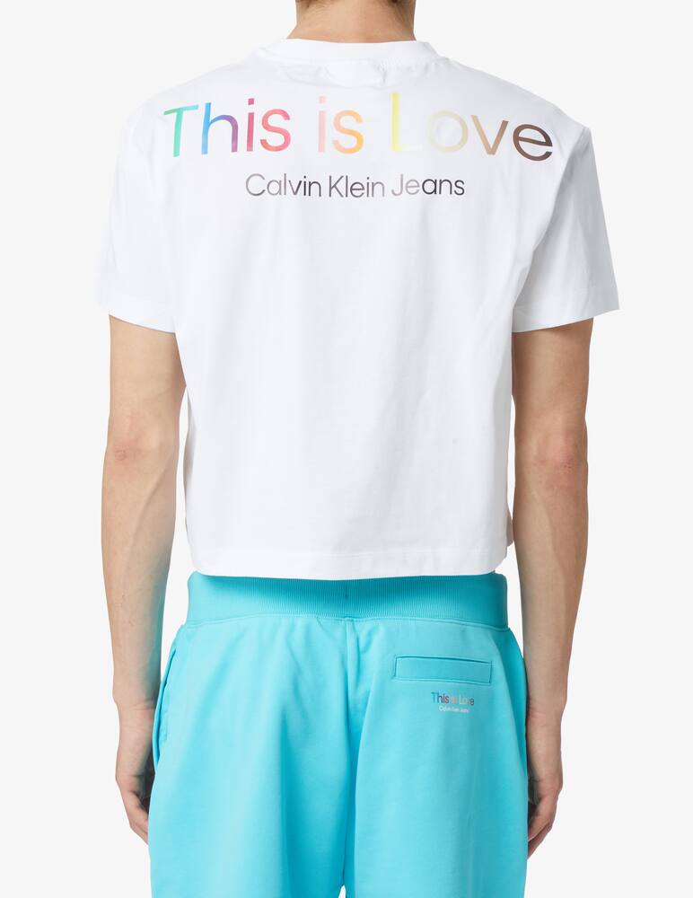 rinascente Calvin Klein Jeans T-shirt cropped slogan - White