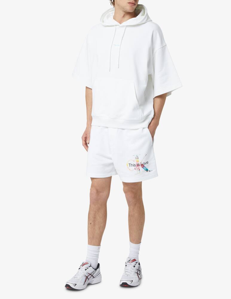rinascente Calvin Klein Jeans Felpa manica corta con cappuccio hwk - Bianco