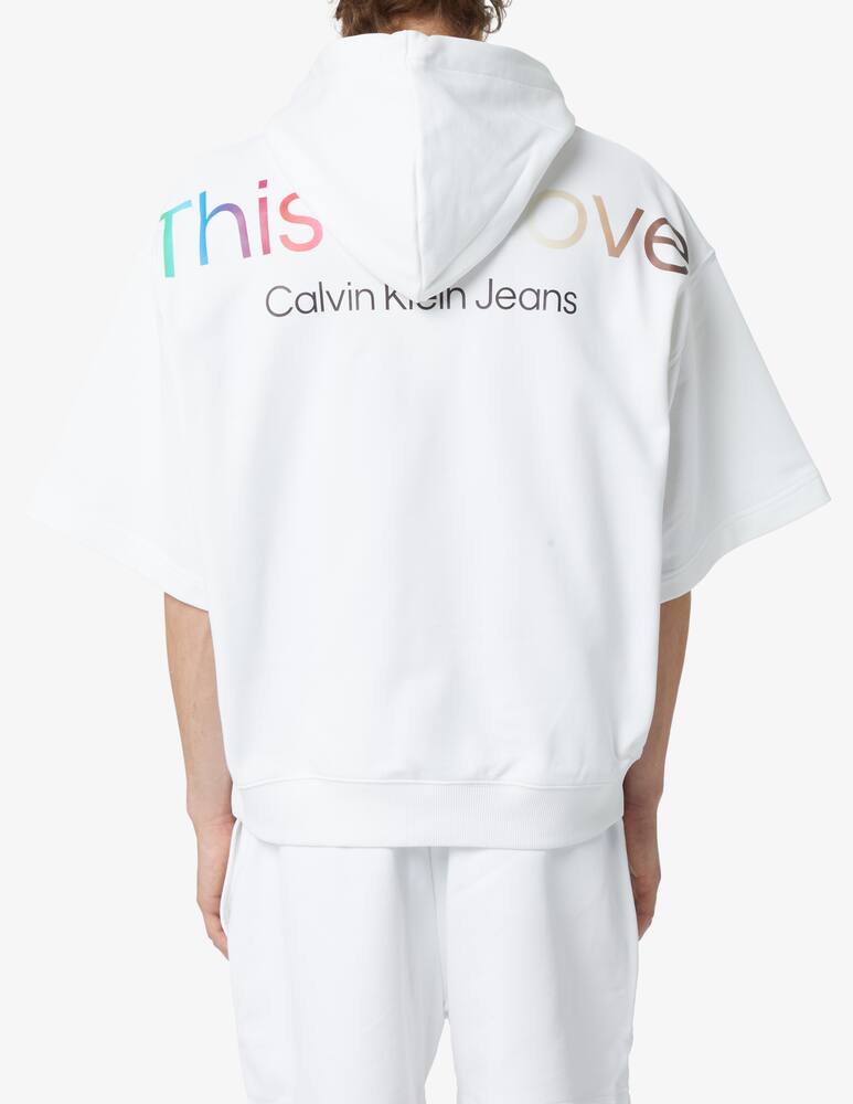 rinascente Calvin Klein Jeans Felpa manica corta con cappuccio hwk - Bianco