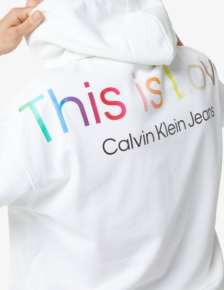 rinascente Calvin Klein Jeans Felpa manica corta con cappuccio hwk - Bianco