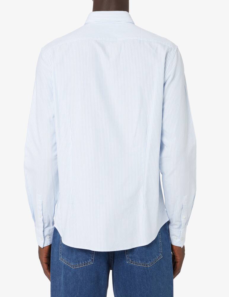 rinascente Calvin Klein Washed oxford stripe slim shirt - Light blue