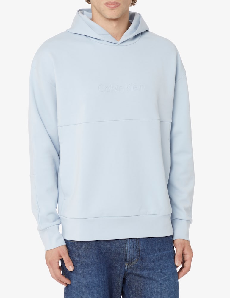 rinascente Calvin Klein Comfort debossed logo hoodie - Blue