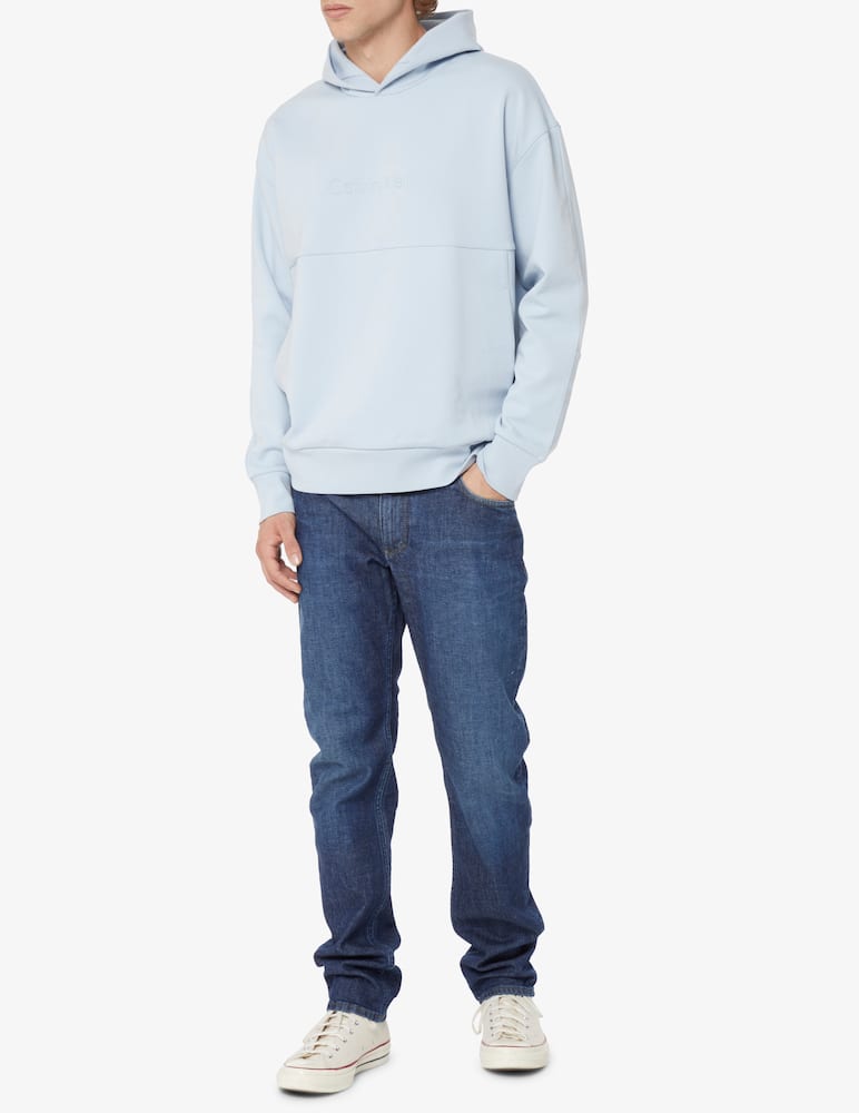 rinascente Calvin Klein Comfort debossed logo hoodie - Blue