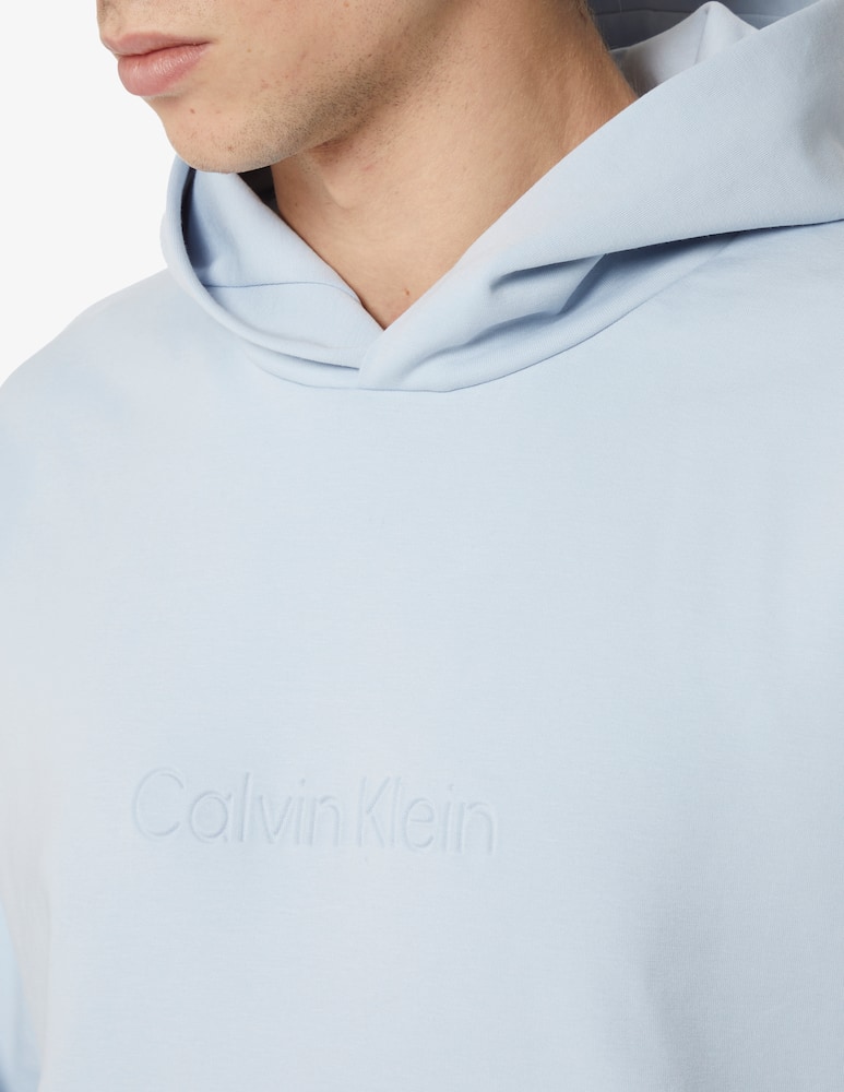 rinascente Calvin Klein Comfort debossed logo hoodie - Blue